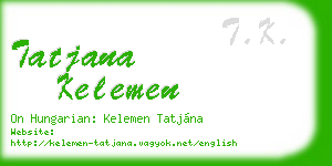 tatjana kelemen business card