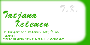 tatjana kelemen business card